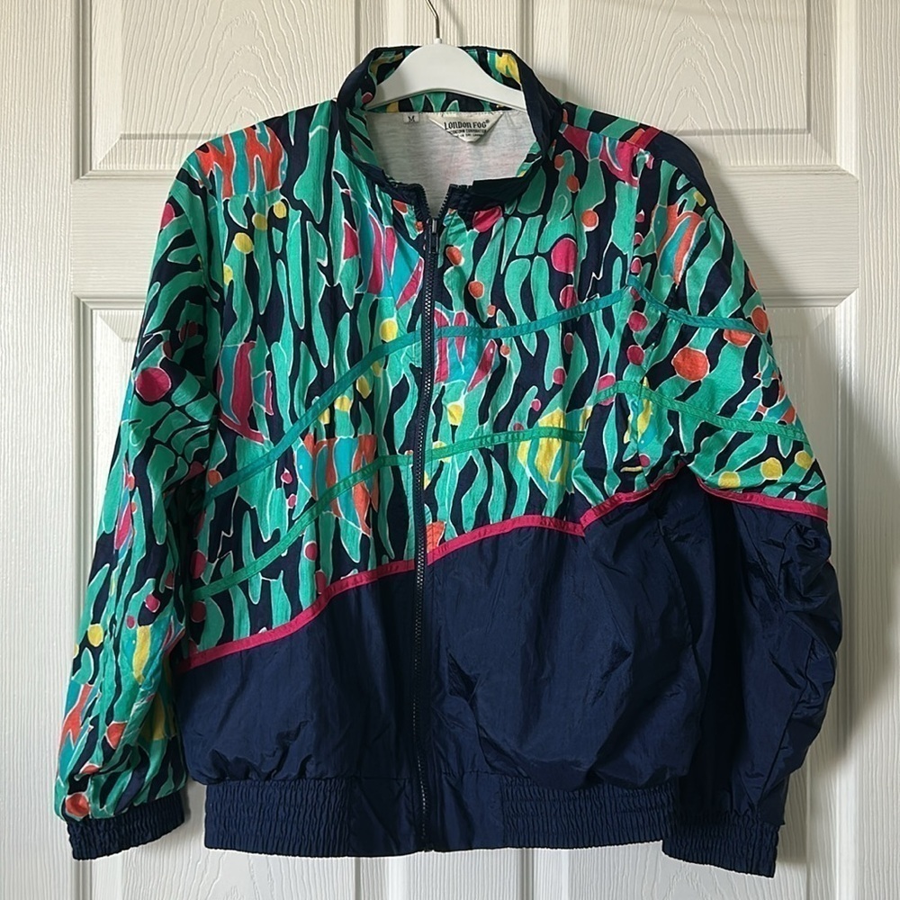 London Fog Women’s Green/Blue Windbreaker Jacket Size M